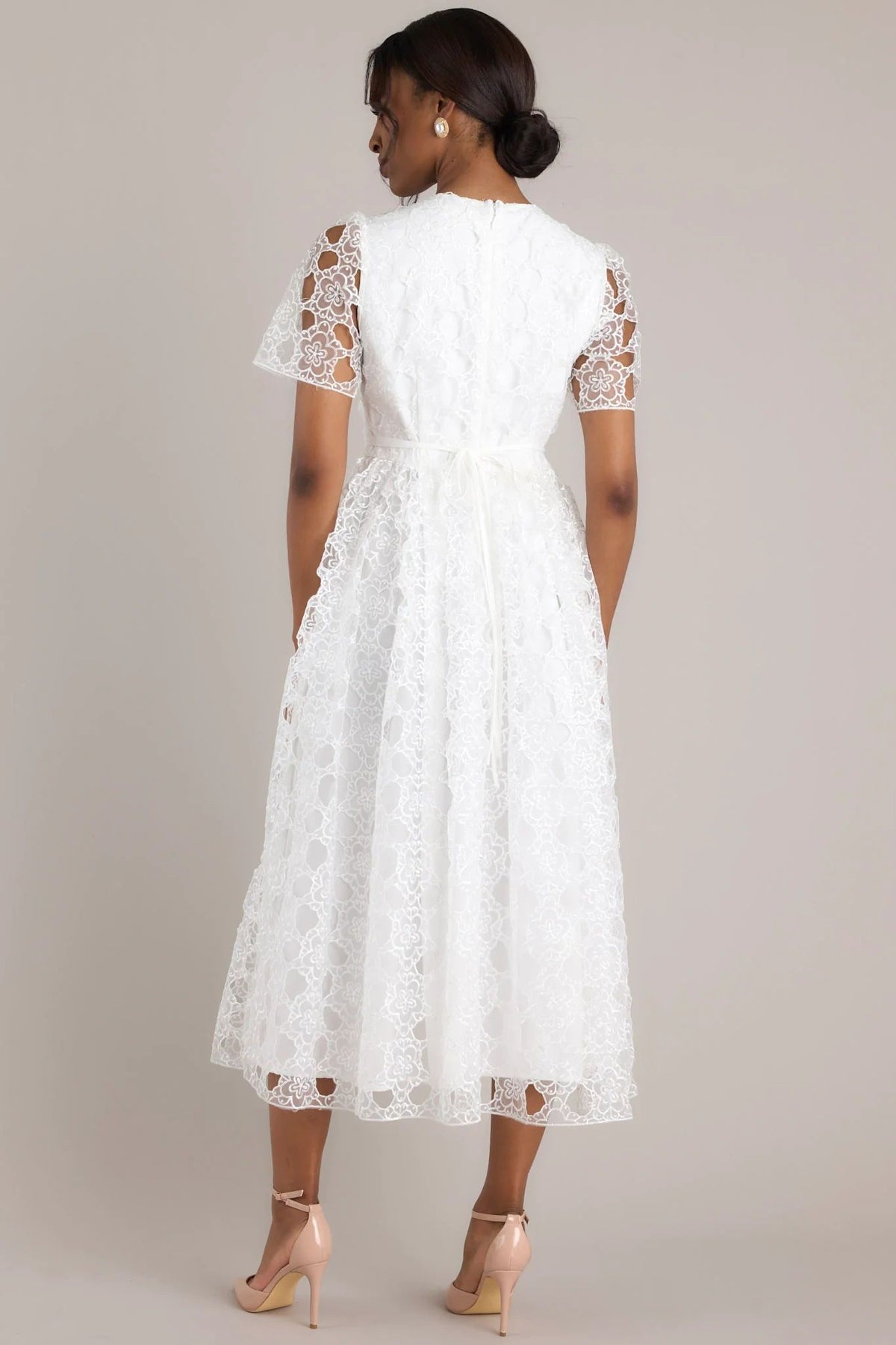 VESTIDO MIDI CUELLO REDONDO
