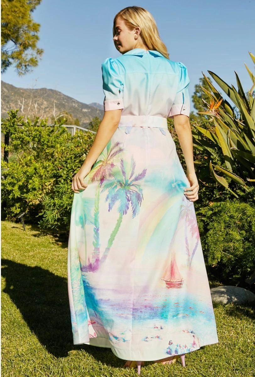 VESTIDO PASTEL BOTONES