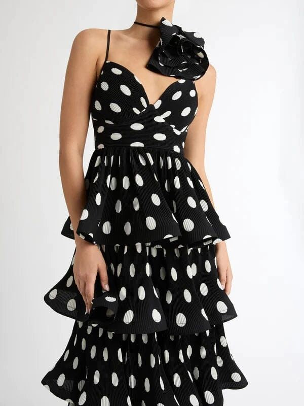 VESTIDO MIIDI POLKADOTS