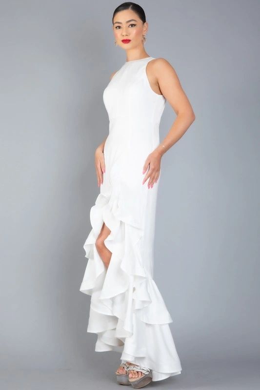 VESTIDO ASIMETRICO LISO