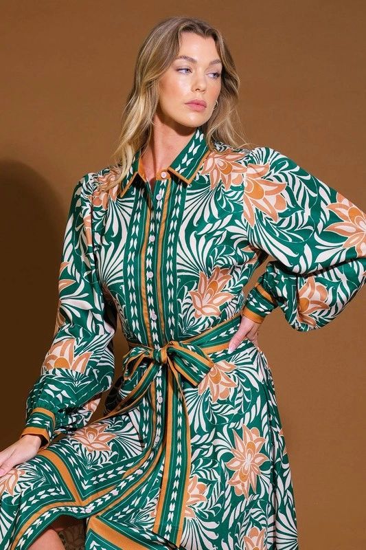 VESTIDO MIDI MANGA LARGA