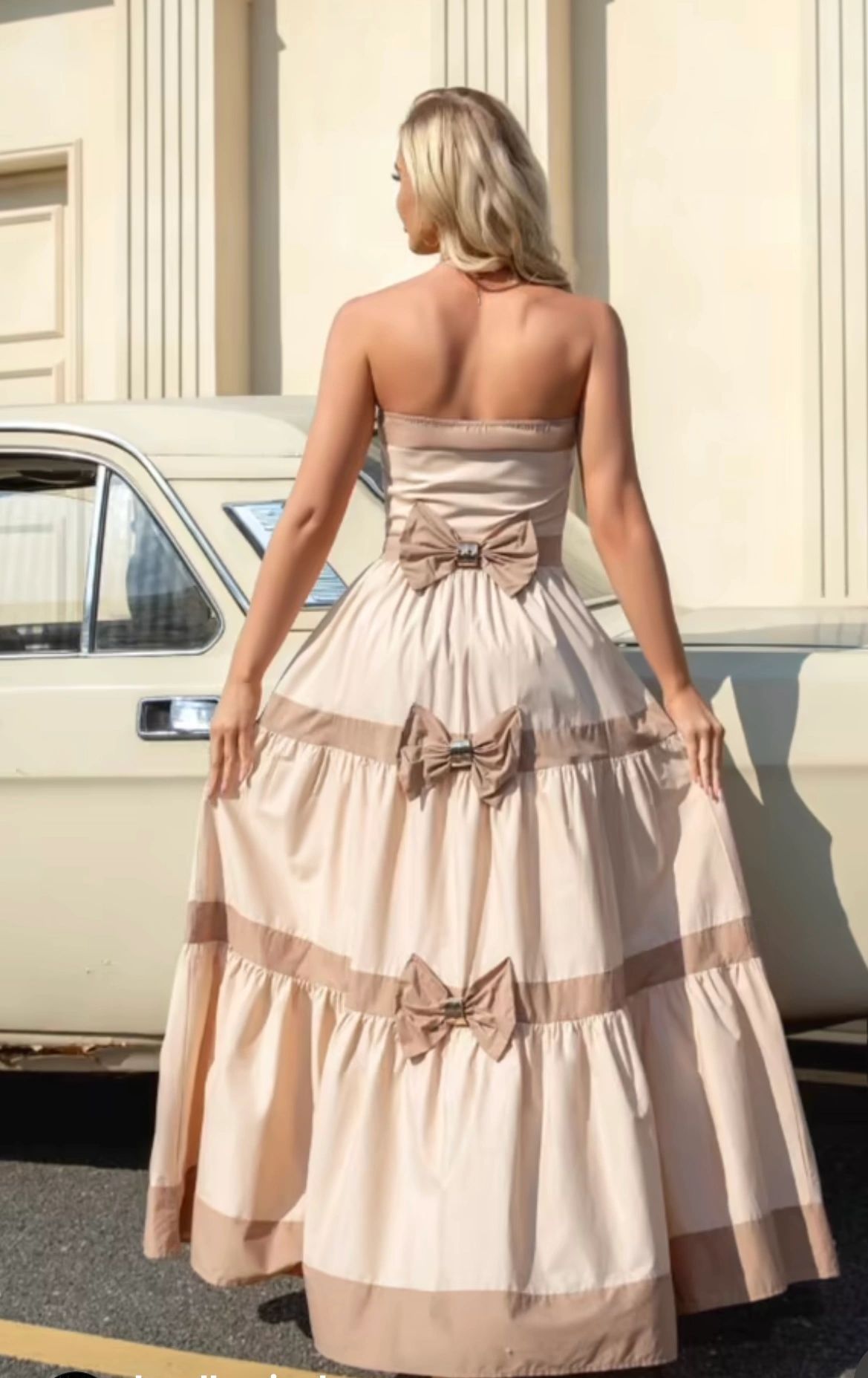 VESTIDO CAFE/NUDE
