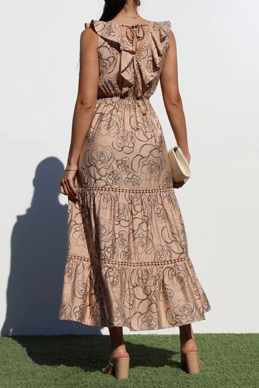 VESTIDO ESCOTE RUFFLES