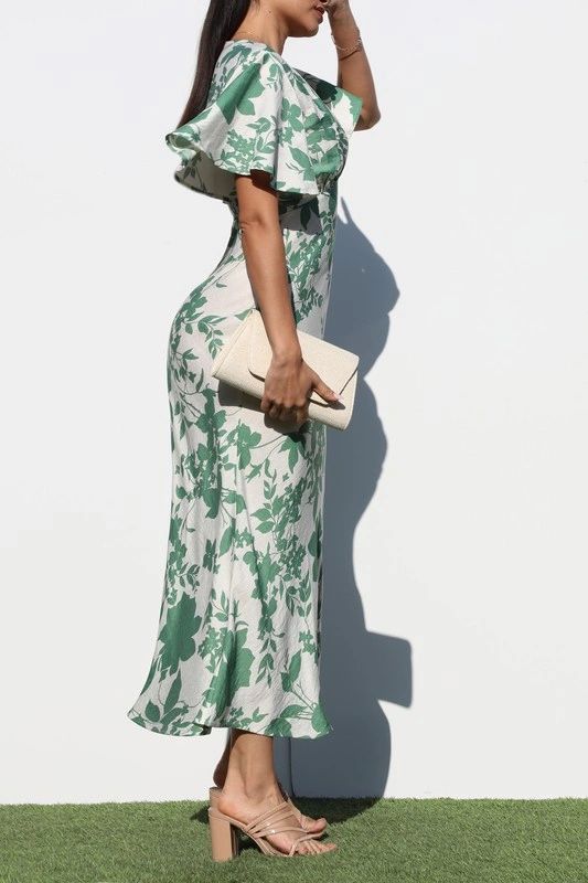 VESTIDO MIDI CON MANGA AMPLIA