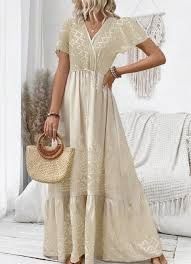 VESTIDO ALGODON BOHEMIO BORDADO