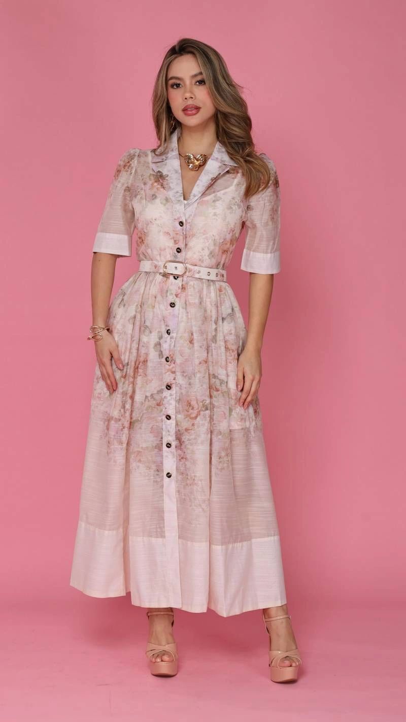 VESTIDO ROSA VINTAGE