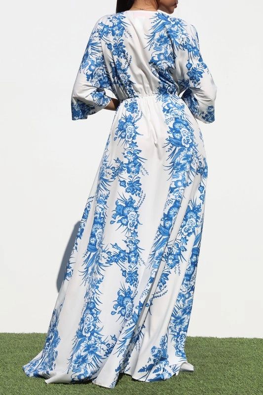 MAXI VESTIDO AZUL/BLANCO