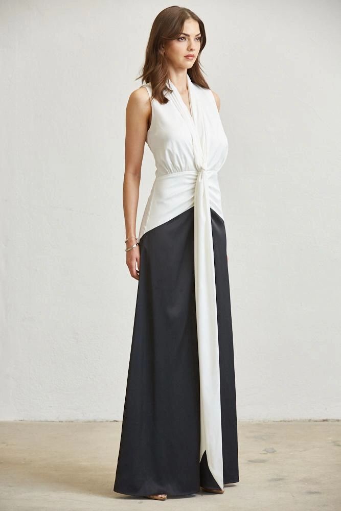 VESTIDO BLANCO Y NEGRO