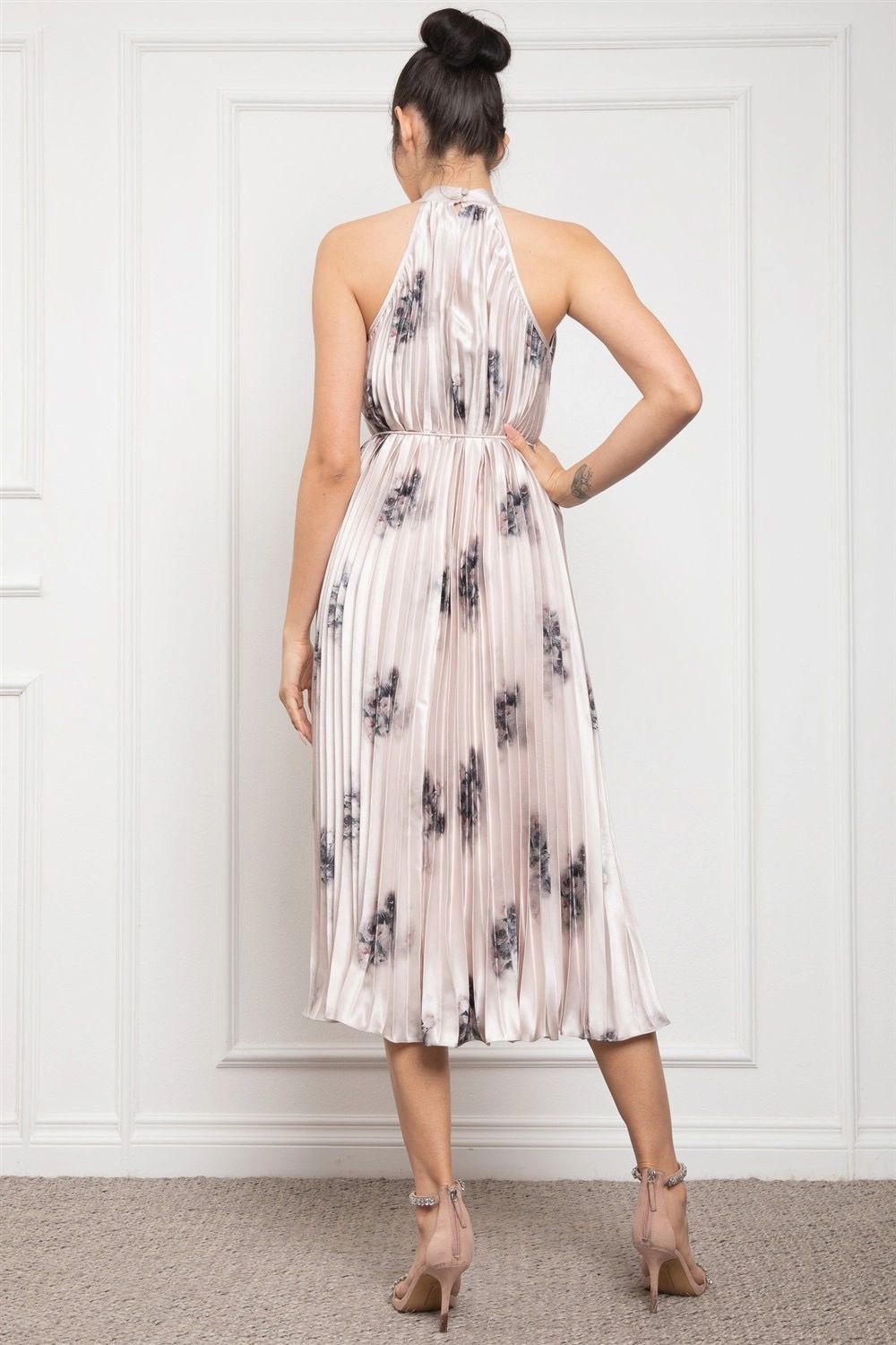 VESTIDO PLISADO ESTAMPADO