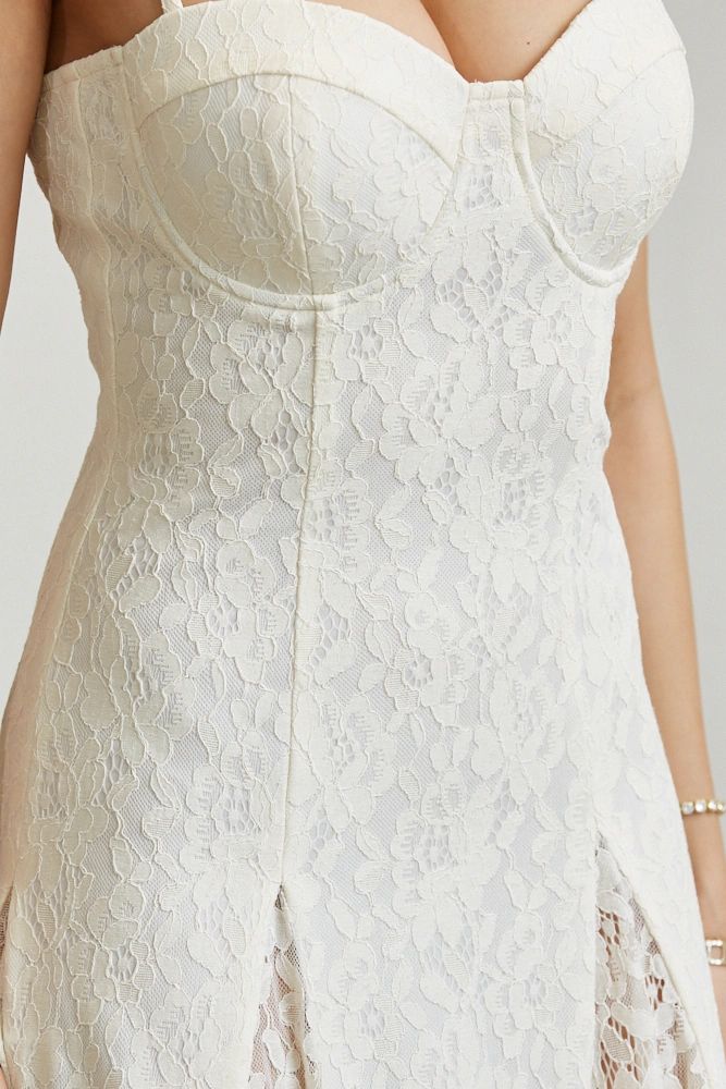 VESTIDO TIRANTES DE ENCAJE IVORY