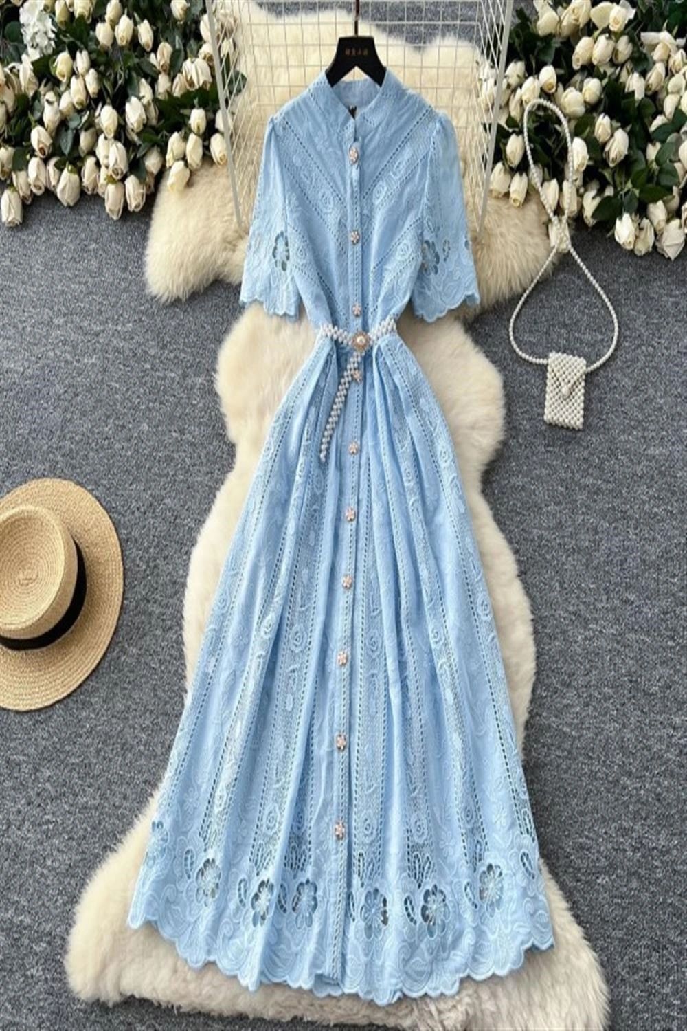 VESTIDO ENCAJE RESALTADO