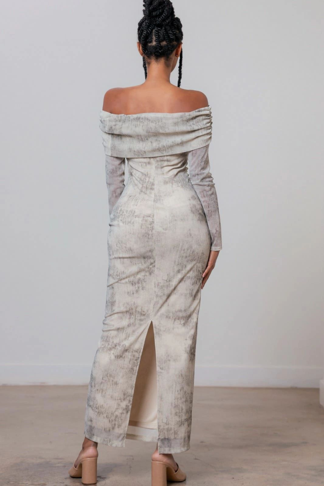 VESTIDO STRETCH MESH GRIS
