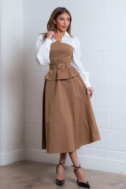 VESTIDO CORTE PEPLUM