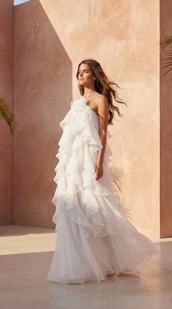 MAXI VESTIDO HALTER BLANCO