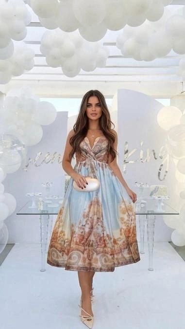 VESTIDO MIDI BABY BLUE