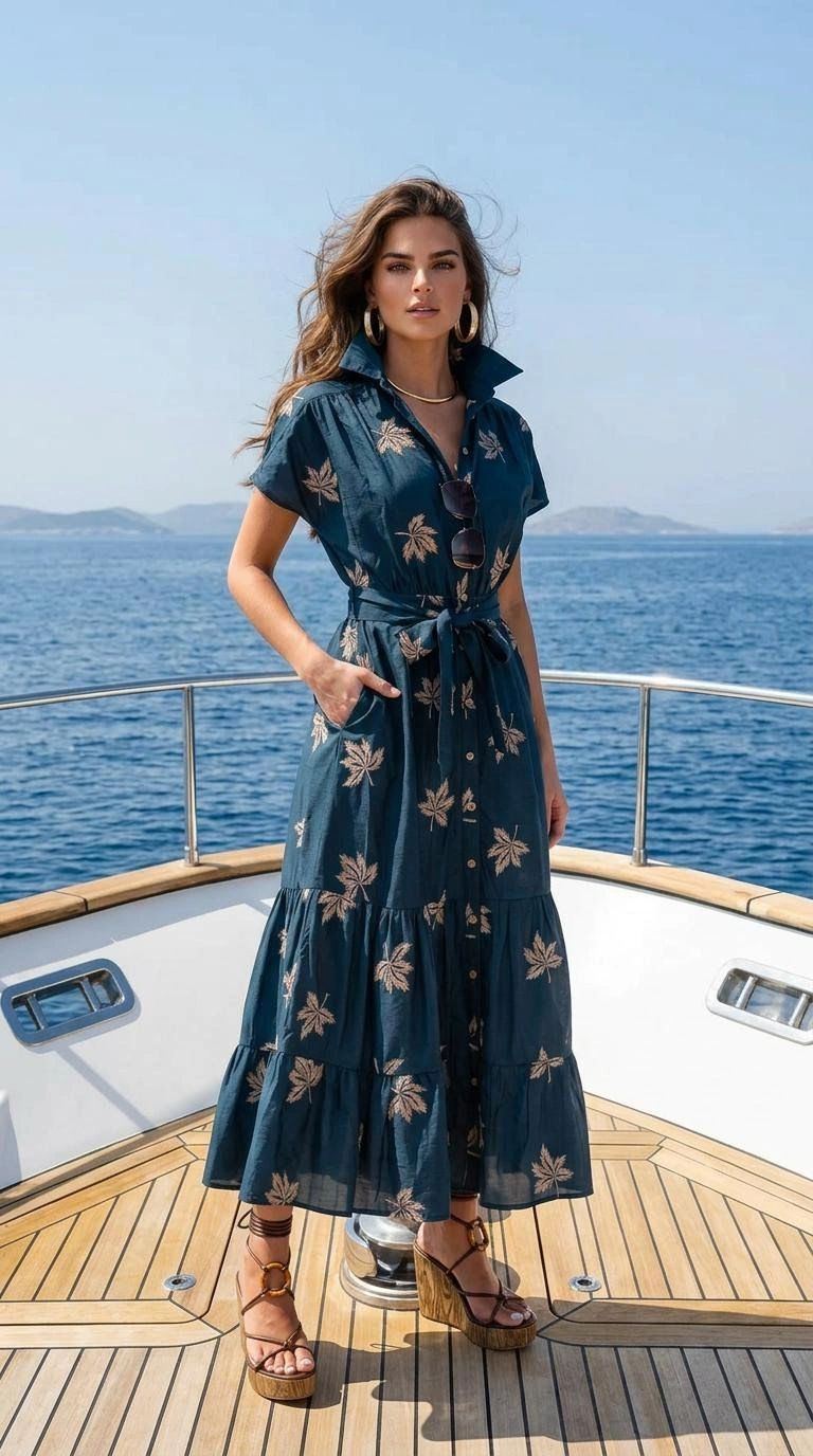 VESTIDO ESTAMPADO HOJAS