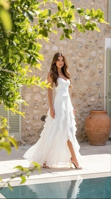 MAXI VESTIDO DRAPEADO RUFFLE