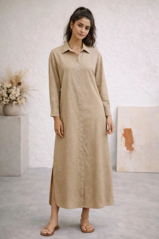 VESTIDO CAMISERO LISO