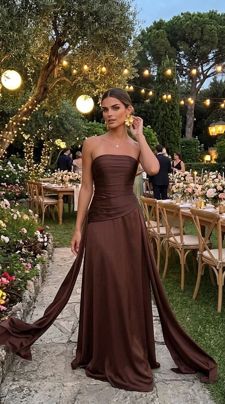 VESTIDO STRAPLESS LISO