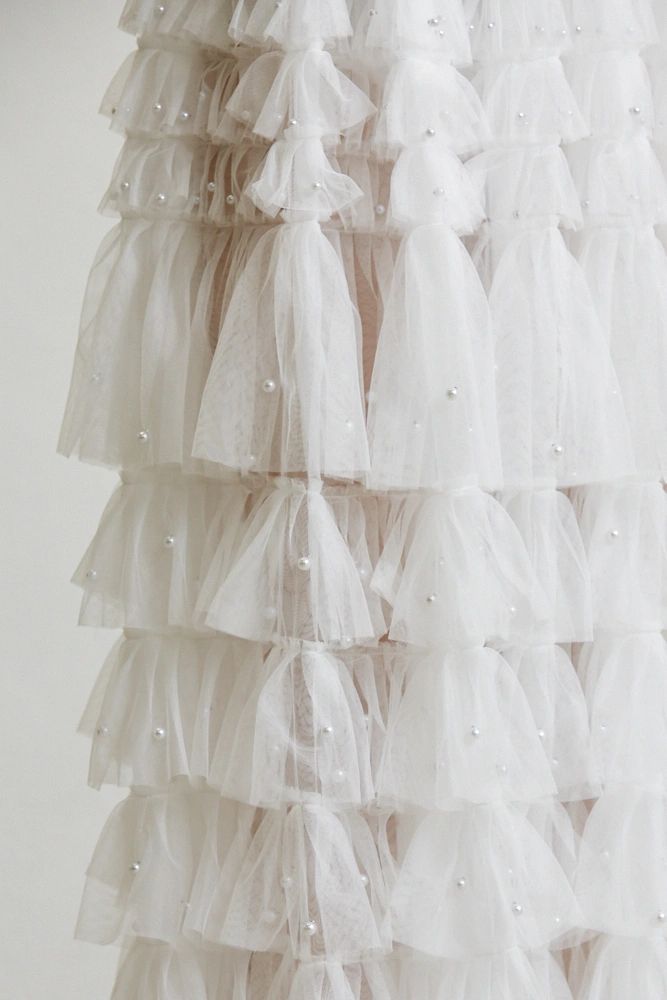 MAXI VESTIDO MESH LLUVIA DE PERLAS