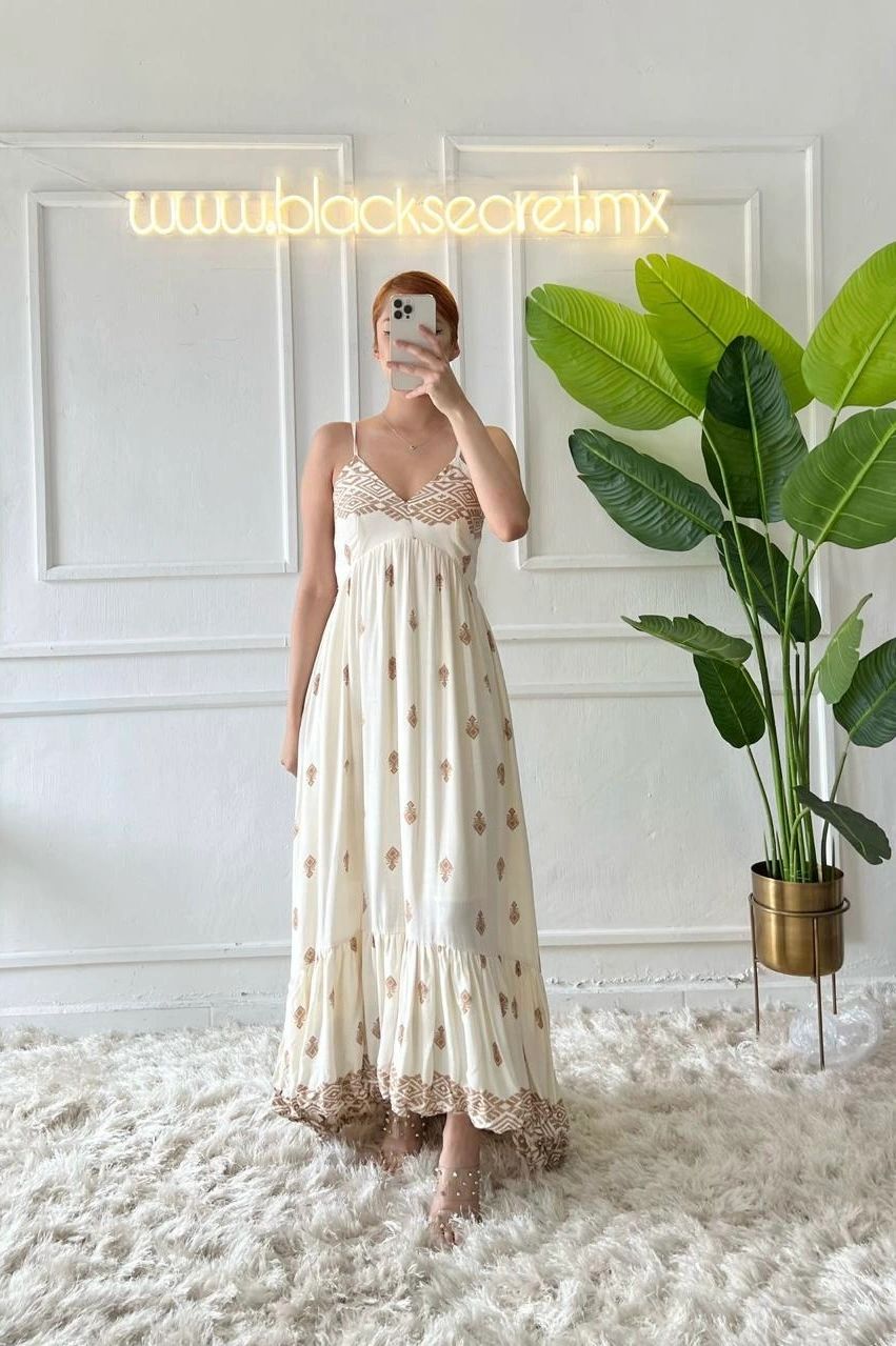 MAXI VESTIDO TIRANTES DE ALGODON