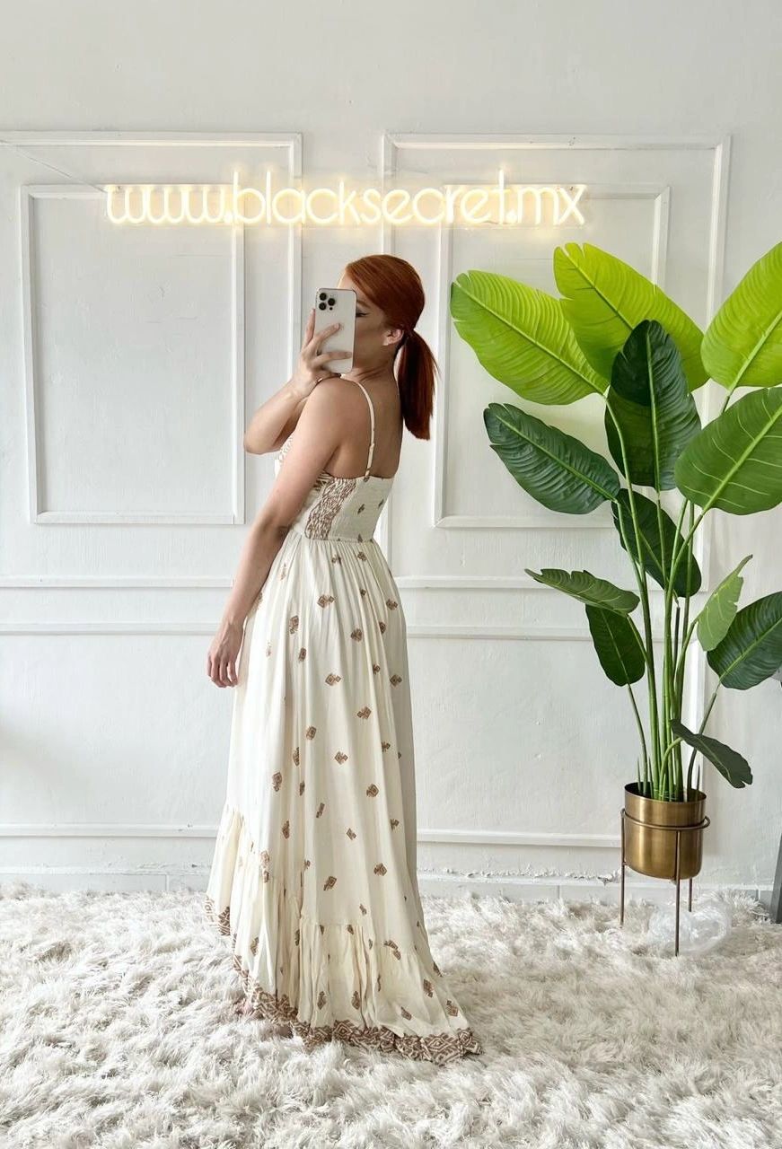 MAXI VESTIDO TIRANTES DE ALGODON