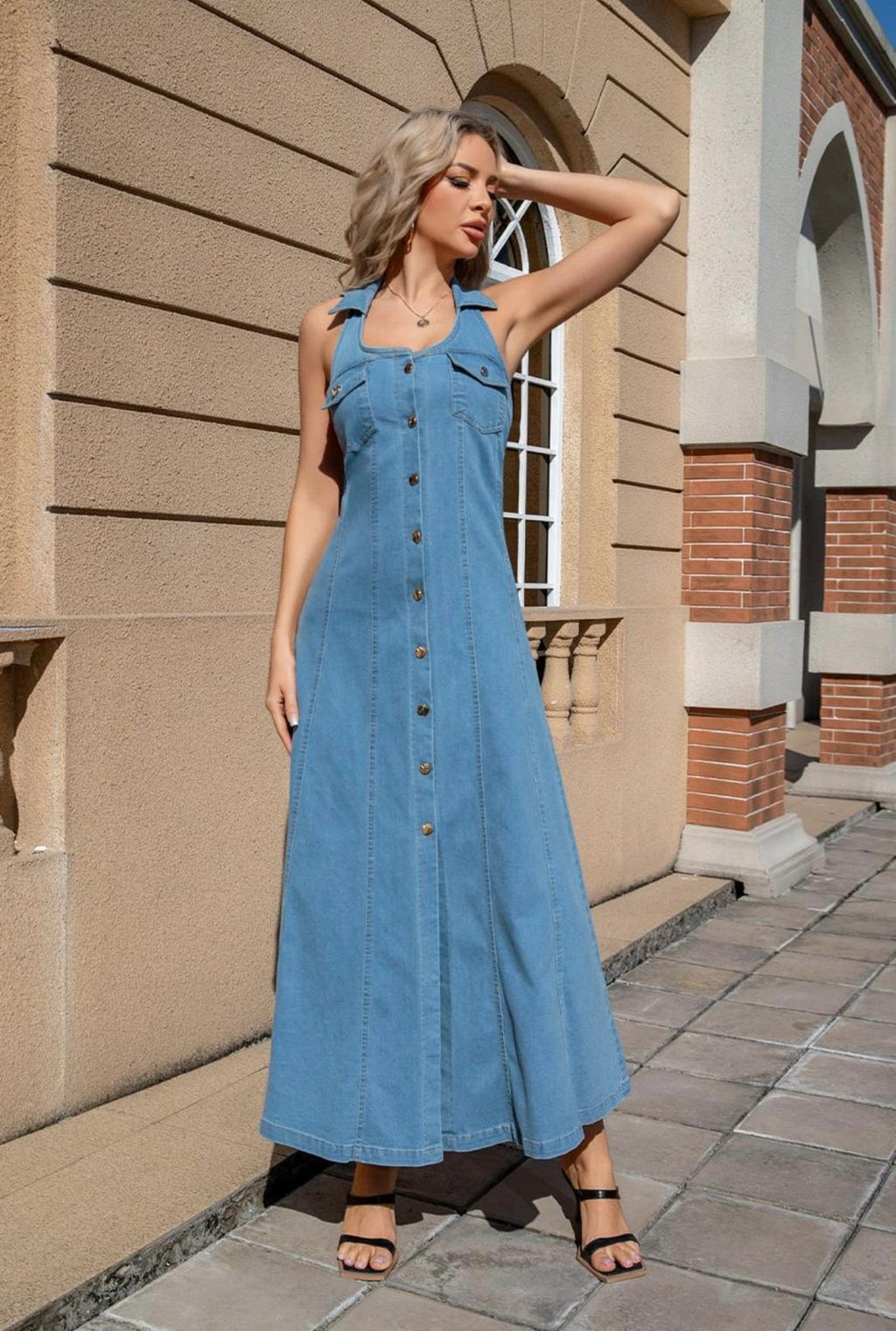 MAXI VESTIDO DENIM