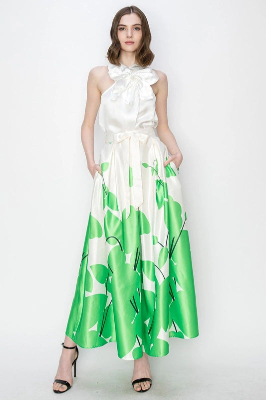 FALDA SATIN ESTAMPADO