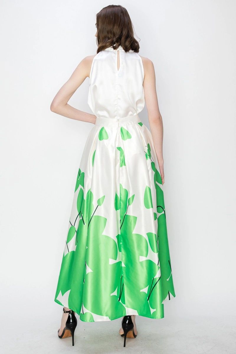 FALDA SATIN ESTAMPADO