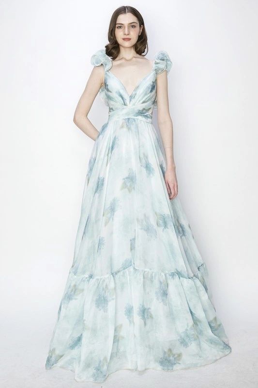 MAXI VESTIDO SHIFON FLORES