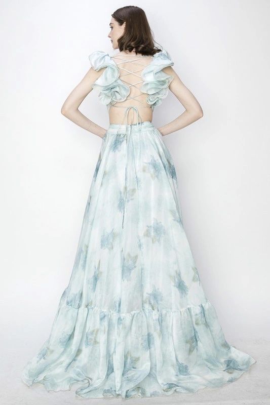 MAXI VESTIDO SHIFON FLORES