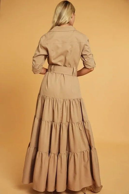 MAXI VESTIDO (NO INCLUYE CINTO)