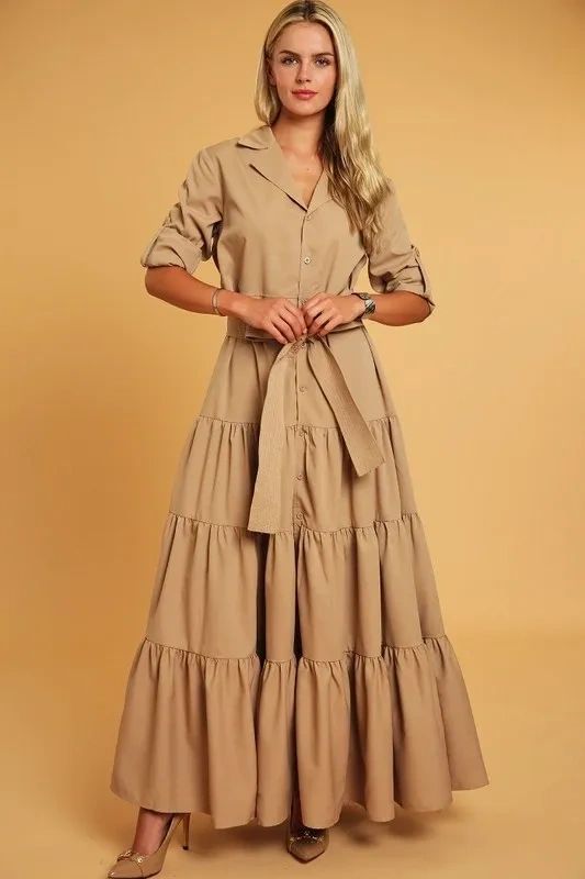 MAXI VESTIDO (NO INCLUYE CINTO)