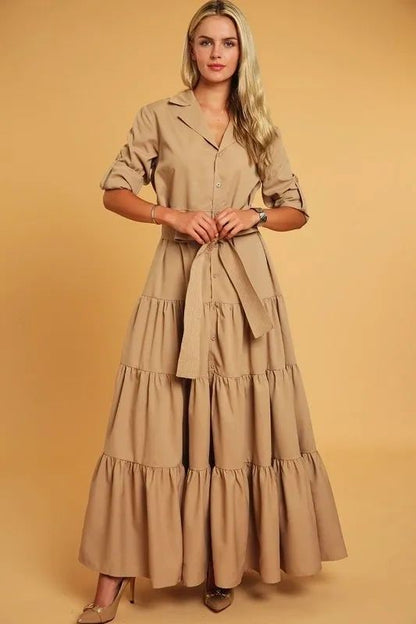 MAXI VESTIDO (NO INCLUYE CINTO)