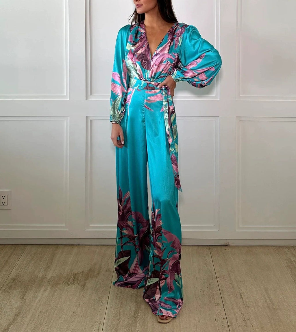 JUMPSUIT AQUA/ROSA