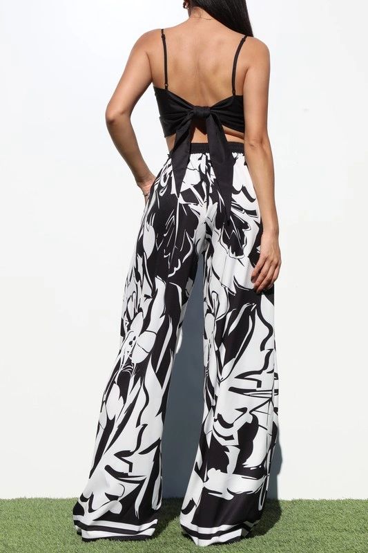SET PANTALON BLANCO Y NEGRO
