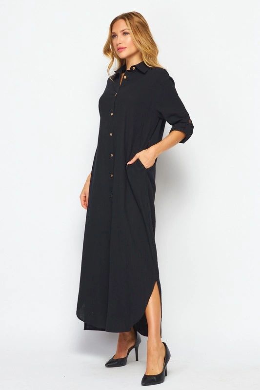 VESTIDO CAMISERO NEGRO