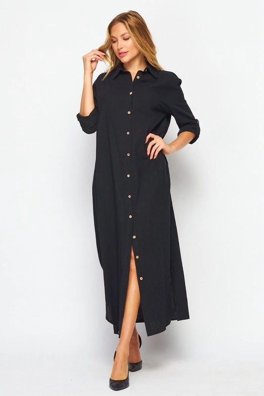 VESTIDO CAMISERO NEGRO