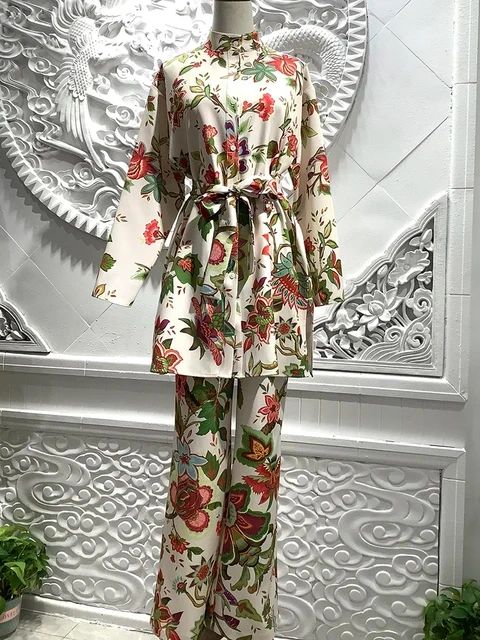 CONJUNTO PANTALON FLORES