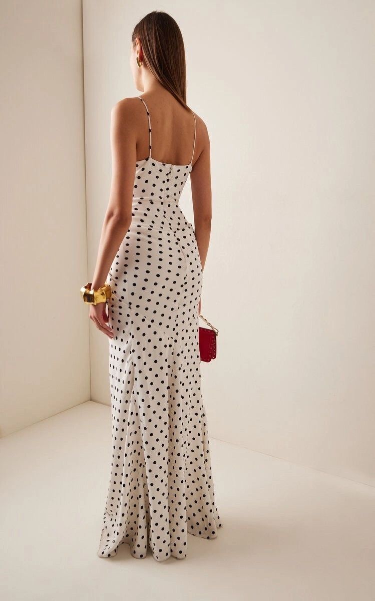 VESTIDO LARGO POLKADOTS