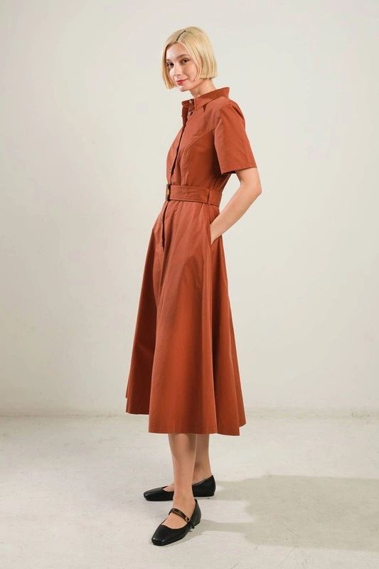VESTIDO MIDI CAMISERO