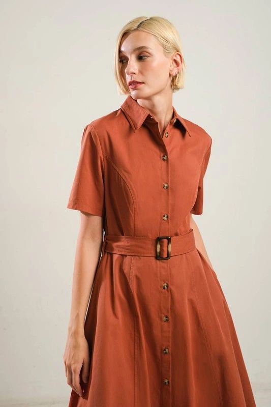 VESTIDO MIDI CAMISERO