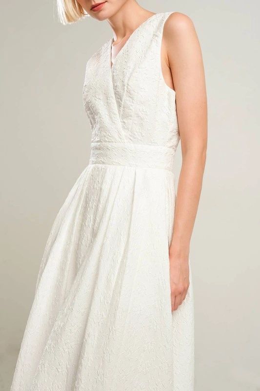 VESTIDO MIDI CRUZADO IVORY