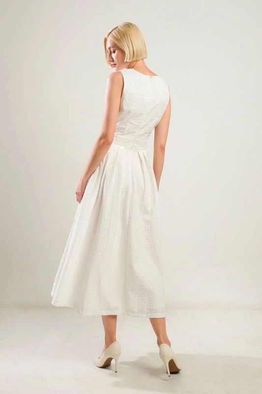 VESTIDO MIDI CRUZADO IVORY
