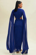 VESTIDO AZUL LISO