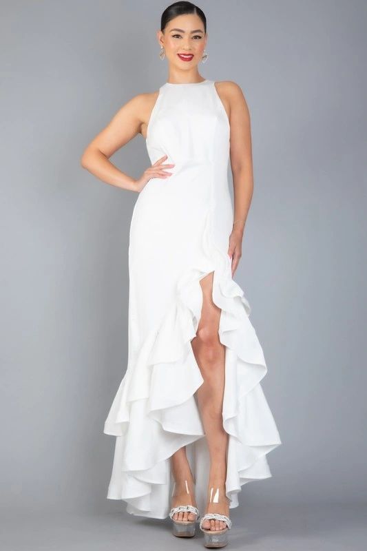 VESTIDO ASIMETRICO LISO