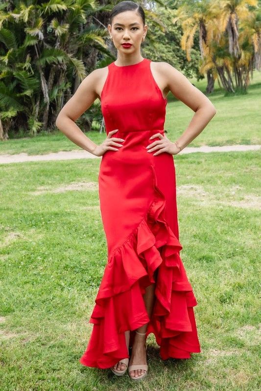 VESTIDO ASIMETRICO LISO