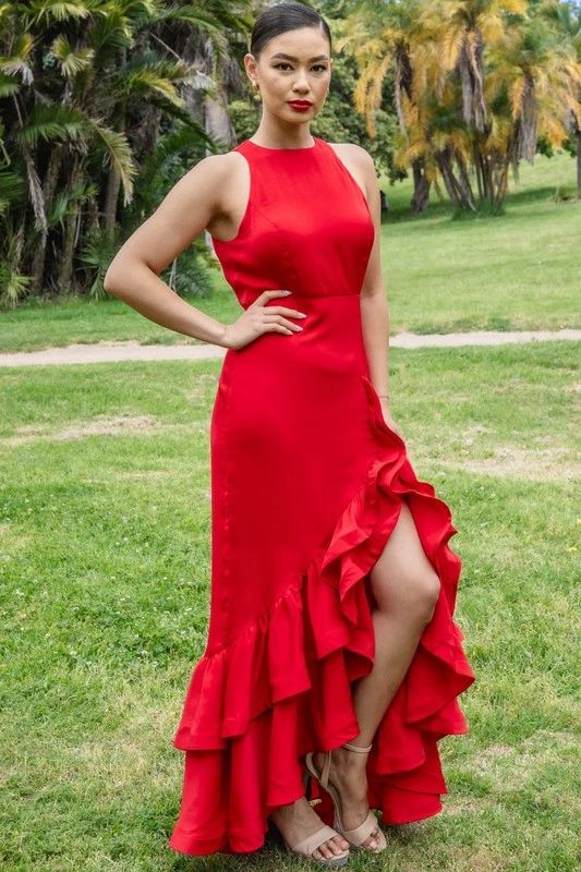 VESTIDO ASIMETRICO LISO