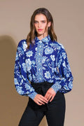 BLUSA VINTGE AZUL FLORES