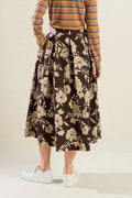 FALDA MIDI NEGRO/GOLD